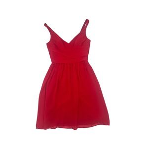 David's Bridal Red Sleeveless Special Occasion Dress Size 2